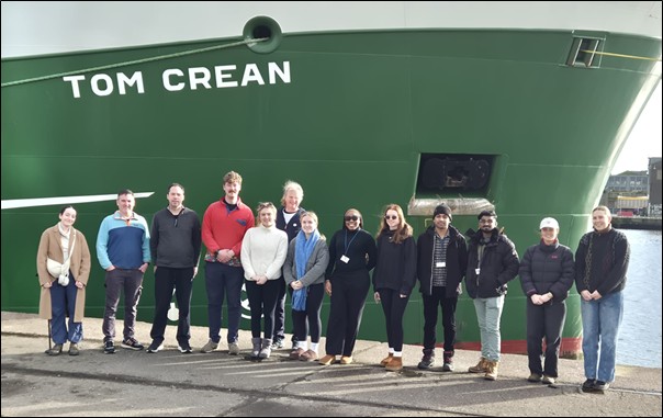 Figure&nbsp;5: MSc. Students about to Embark on R.V. Tom Crean