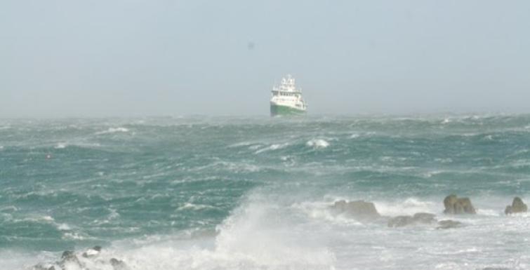 Tom Crean in stormy conditions by Geoffery Wood