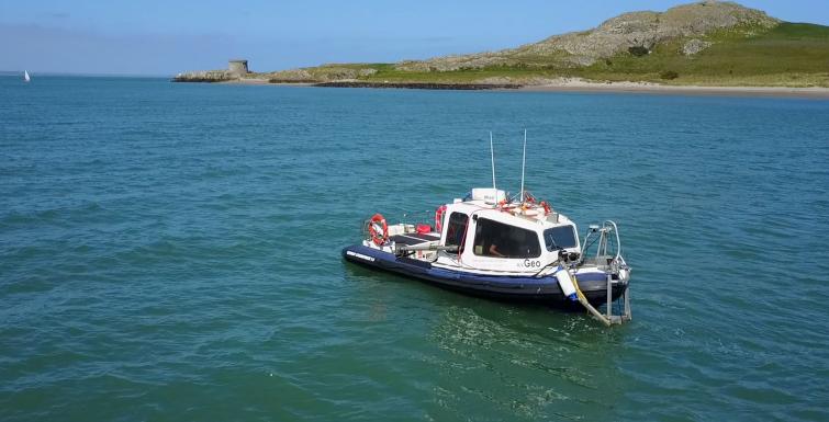 INFOMAR research vessel Geo pictured off Ireland's Eye Co. Dublin.