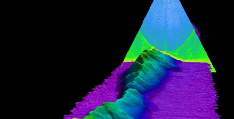 Multibeam Bathymetry Showing the Topography of the Mid-Atlantic Ridge